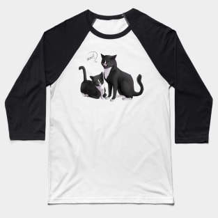 Two Cute Playful Cats Baseball T-Shirt